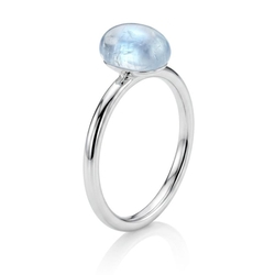 Witgouden ring regenboog quartz Superoro