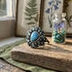 India gem ring opaal saffier smaragd