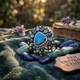 India gem ring opaal saffier smaragd