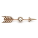 antieke gouden broche pijl bezet met parels