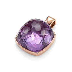 Roségouden hanger Ice amethist Superoro
