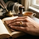 witgouden ring met citrien en briljanten