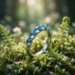 Witgouden ring topaas Superoro