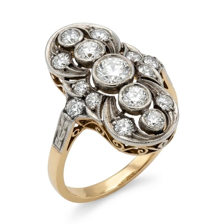 Gouden prinsessenring met diamant