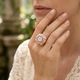 Rosé ring met bloem camee Diluca