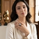 Rode ring met camee bloem van Diluca Cameo