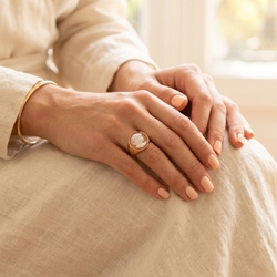 verguld zilver ring Diluca camee dame
