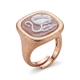 Rosé matte ring met bloem camee Diluca