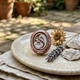 Zilveren ring camee met roze emaille Diluca