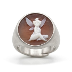 Zilveren ring camee Tinkerbel Cameo Italiano