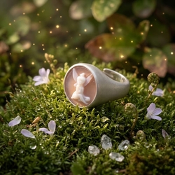 Zilveren ring camee Tinkerbel Cameo Italiano
