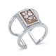 Zilveren ring camee met zirkonia Diluca