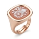 Rosévergulde ring camee bloemen Diluca
