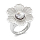 Diluca zilveren ring bloem met camee A126-B