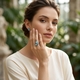 Cameo Italiano ring orchidee chalcedon