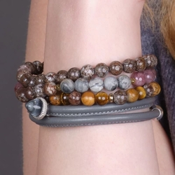 Heide Heinzendorff armband tijgeroog jaspis hematiet