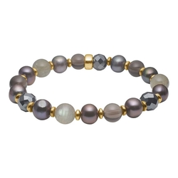Heide Heinzendorff armband rookkwarts, hematiet, labradoriet zwp