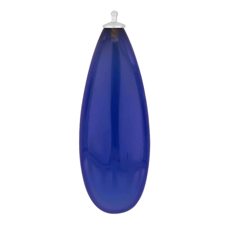 Heide Heinzendorff aanhanger blauw H40 kleur 39 zilveren stokje