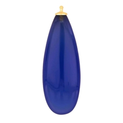 Heide Heinzendorff aanhanger blauw H40 kleur 39 zilveren stokje