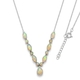 Zilveren collier met opalen uit Ethiopie cabochon geslepen