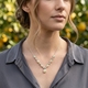 Zilveren collier met opalen uit Ethiopie cabochon geslepen