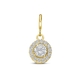 9k bedel zirkonia 7,5 mm voor Amulett collier of armband