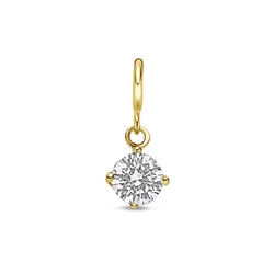 Amulett 9k bedel zirkonia 6 mm
