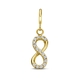 9k bedel infinity 11,5 mm voor ketting en armband van Amulett