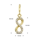 9k bedel infinity 11,5 mm voor ketting en armband van Amulett