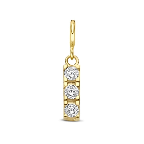 9k bedel zirkonia 9,5 mm voor ketting en armband Amulett
