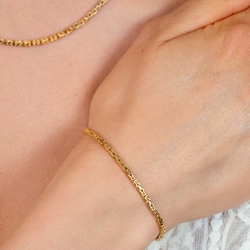 ZINZI vergulde zilveren armband koningsschakel ZIA2846G
