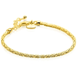ZINZI vergulde zilveren armband koningsschakel ZIA2846G