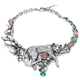 Giovanni Raspini Leopard Jungle zilveren collier edelstenen