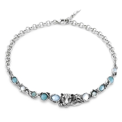 Giovanni Raspini zilveren blue jaguar collier