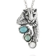 Giovanni Raspini zilveren collier jaguar met blauwe stenen 12681