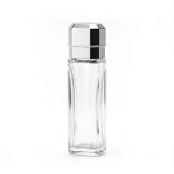 Antieke Art Deco parfumflacon kristal met zilver