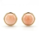 Vintage 9 krt oorstekers baby koraal peau d'ange