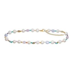 Heide Heinzendorff collier apetiet, peridot, amethist, amazoniet