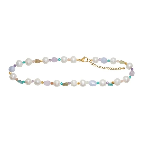 Heide Heinzendorff collier apetiet, peridot, amethist, amazoniet