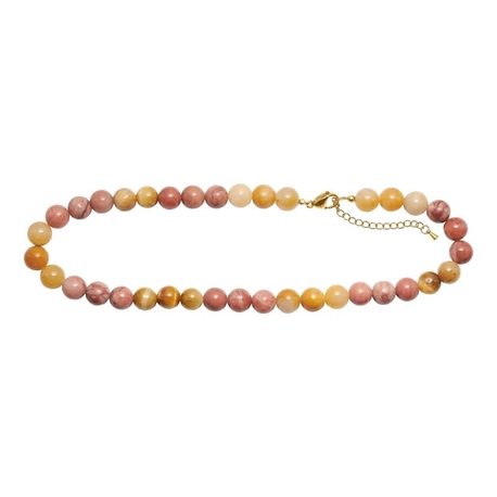 Heide Heinzendorff collier tigeroog, jade, jasper