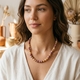 Heide Heinzendorff collier tigeroog, jade, jasper