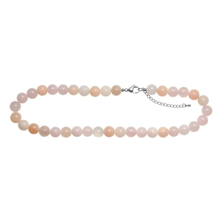 Heide Heinzendorff collier rozenkwarts, aventurijn, sponskwarts
