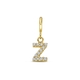 Amulett 9k slotbedel met zirkonia letter Z