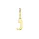 Amulett 9k slotbedel letter J