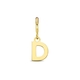 Amulett 9k slotbedel letter D