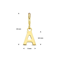 Amulett 9k slotbedel letter I