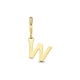 Amulett 9k slotbedel letter W