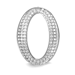 MY iMenso Carezza Ellisse single stone zilver 25 mm