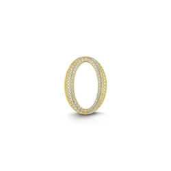 MY iMenso Carezza Ellisse single stone verguld 18 mm