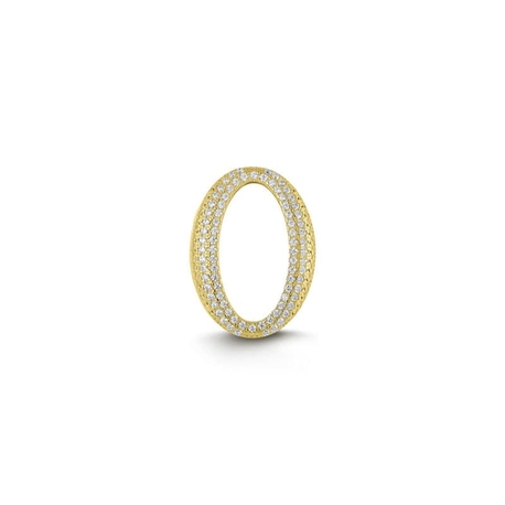 MY iMenso Carezza Ellisse single stone verguld 18 mm